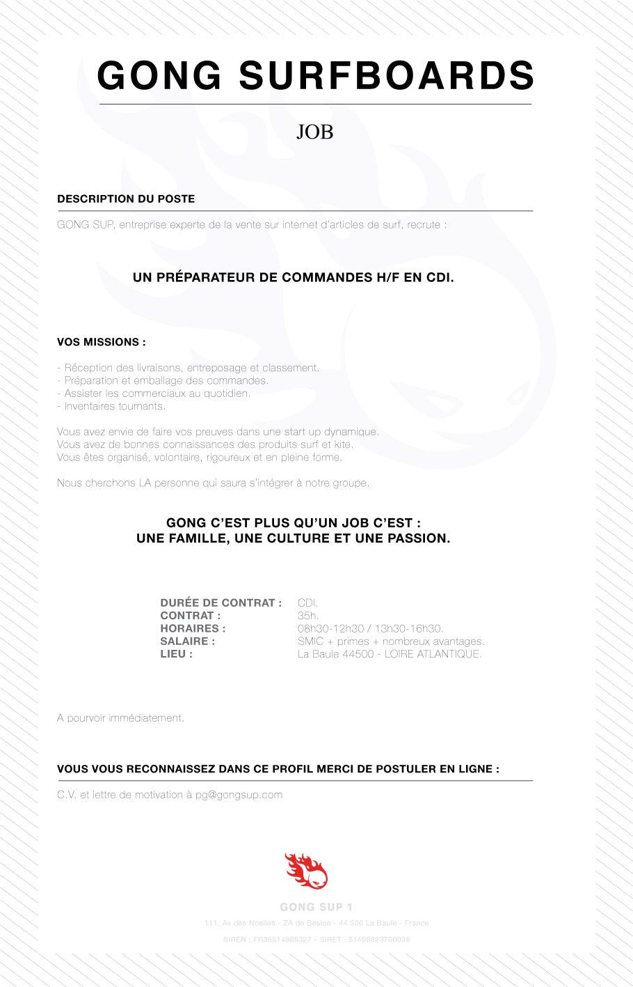 STAFF : GONG recruitment !!!
