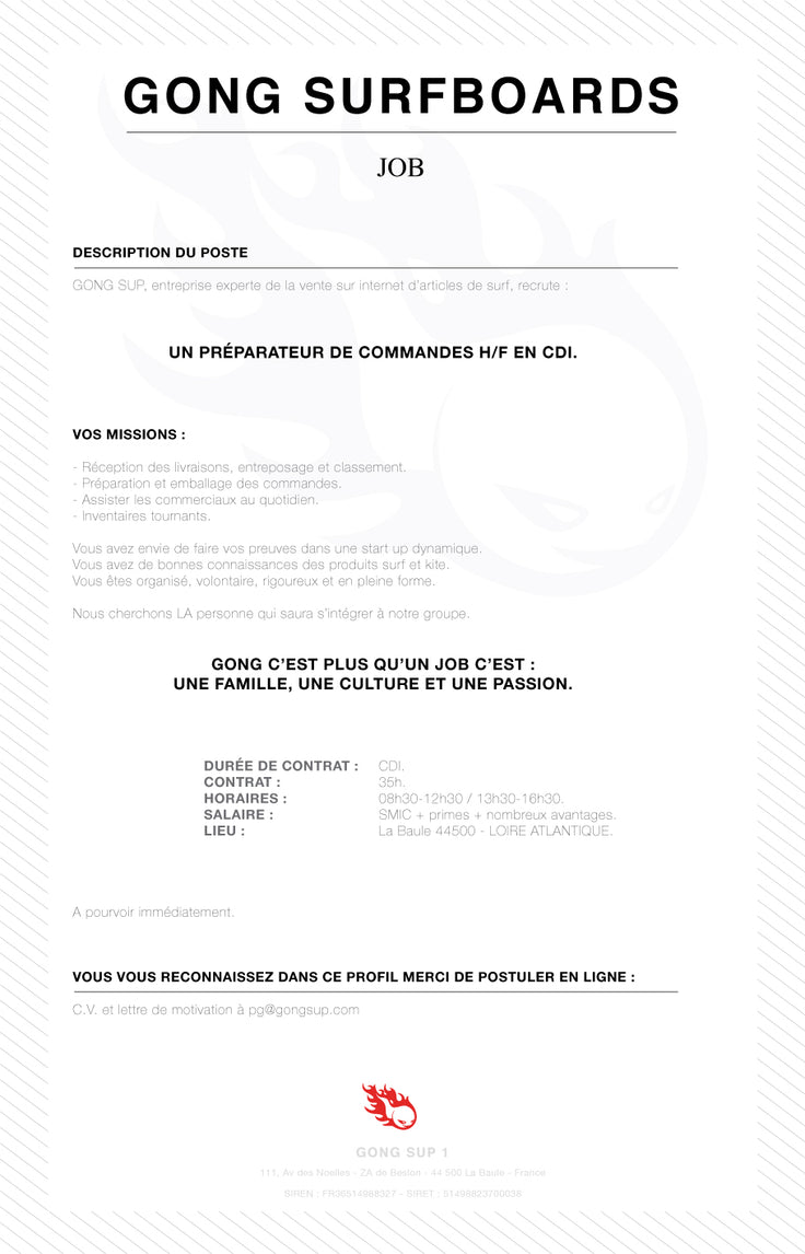 STAFF : GONG recruitment !!!
