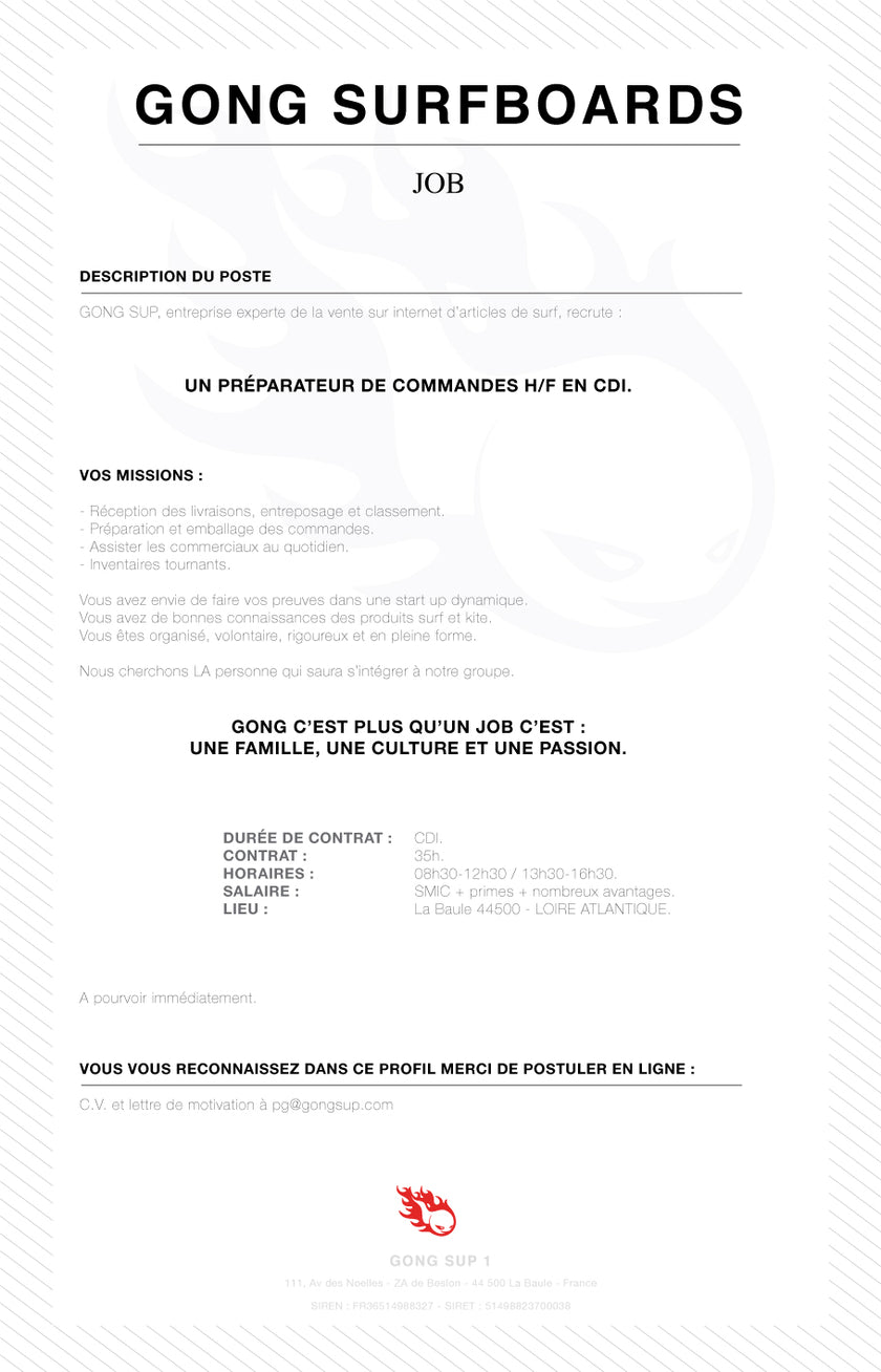 STAFF : GONG recruitment !!!