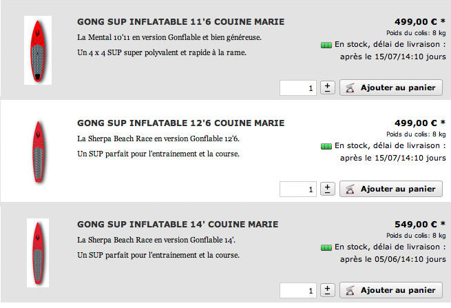 SHOP : ne ratez pas votre SUP de l'été !!!