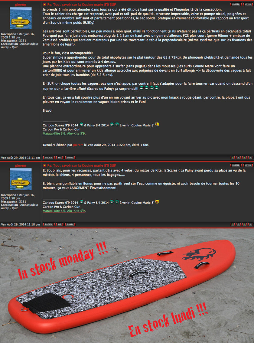 FORUM : feedback on the 8'0 Couine Marie !!!