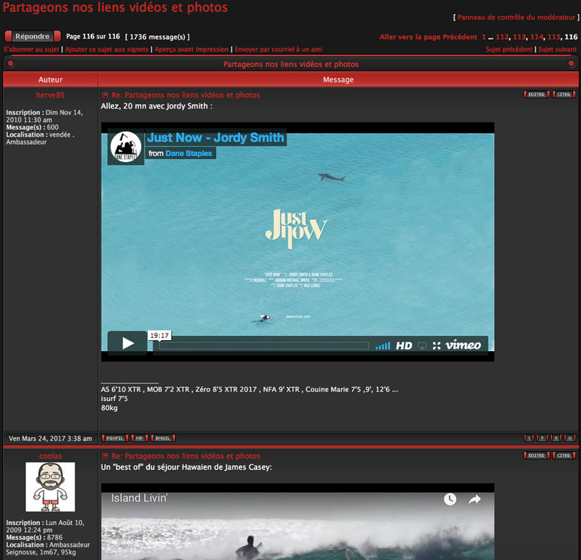 FORUM : hundreds videos on line !!!