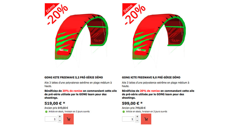 SHOP : 15% to 20% reduction on 2019 demo kites !!!