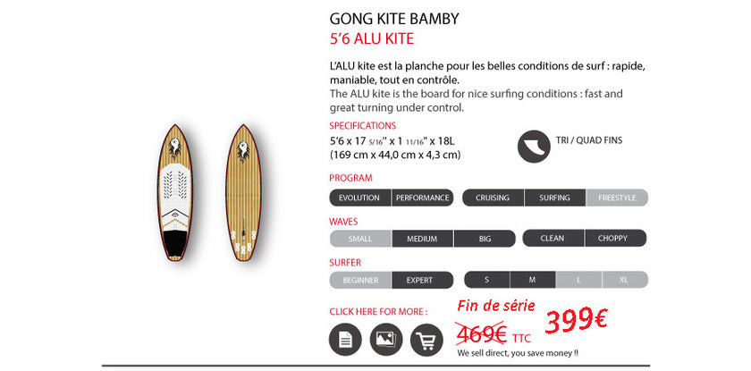 SHOP : 15% discount on Alu kite Bamby range !!!
