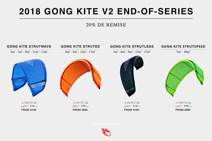 SHOP : 20% reduction on 2018 GONG Kite V2 !!!