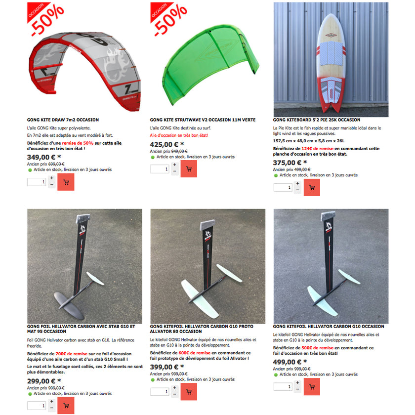 SHOP : second-hand gear in stock !!!