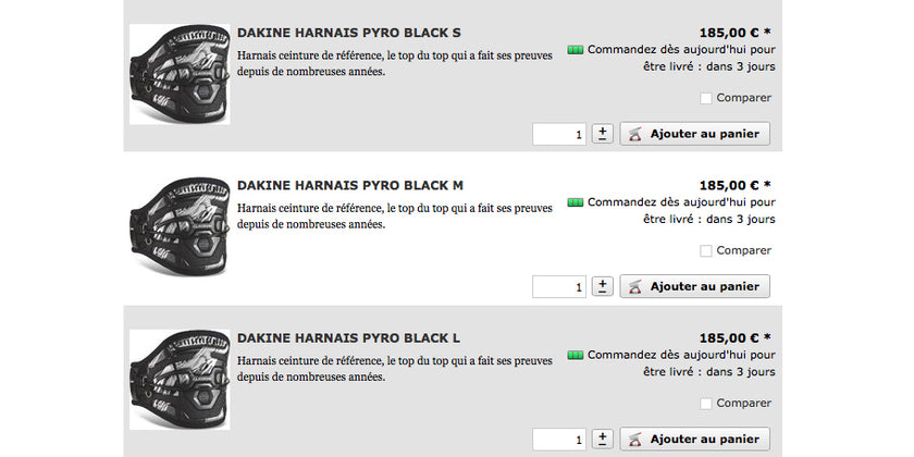 GEAR : Dakine harnesses !!!