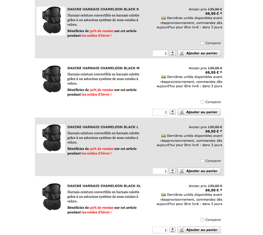 SHOP : great deals on Dakine harnesses !!!