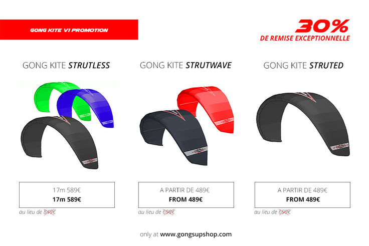 SHOP : 30% on GONG Kite 2018 V1 !!!