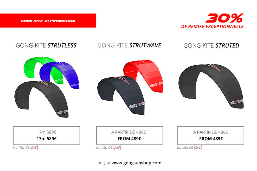 SHOP : 30% on GONG Kite 2018 V1 !!!
