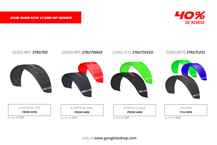SHOP : 40% on 2018 GONG Kite V1 !!!