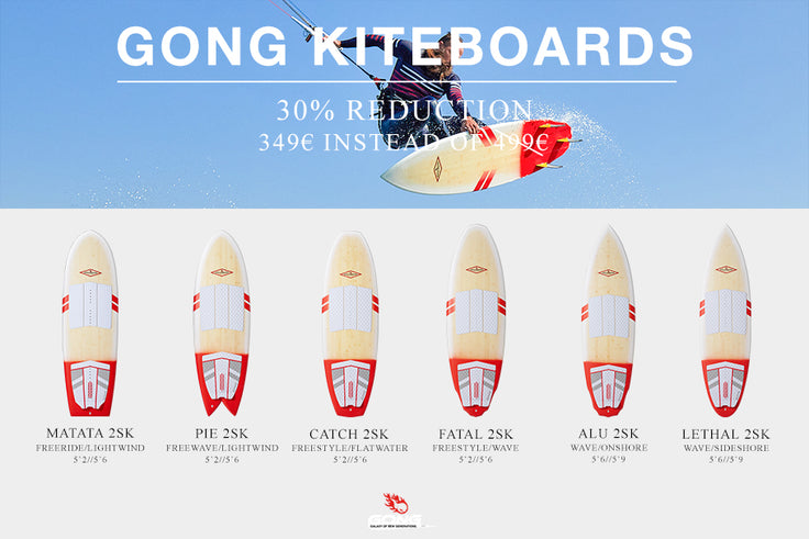 SHOP : 30% reduction on GONG Kiteboards 2018 !!!