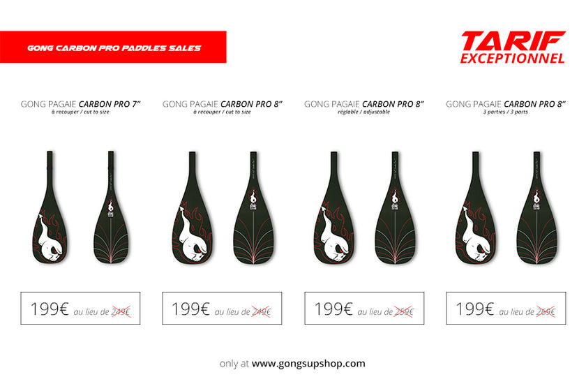 SHOP :  great deals on Carbon PRO paddle !!!