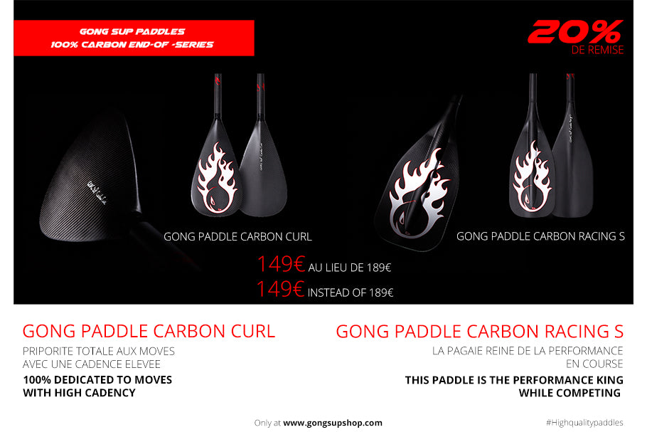 SHOP : 20% on 100% Carbon paddles !!!