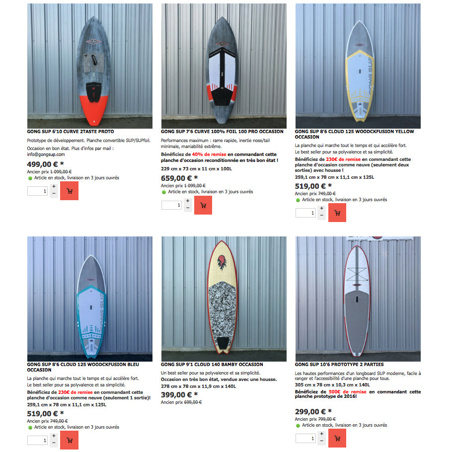 SHOP : great deal on SUP and Surf boards !!!