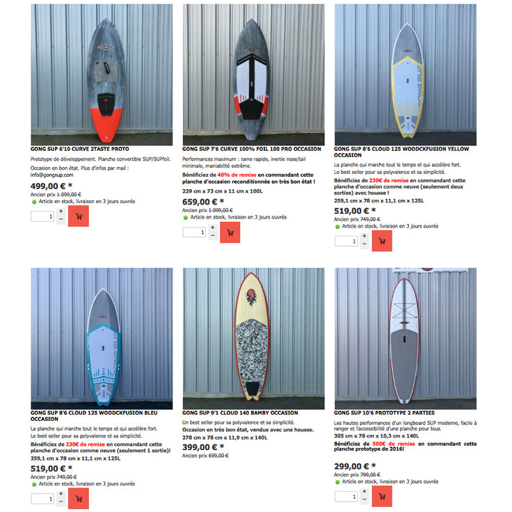 SHOP : great deal on SUP and Surf boards !!!
