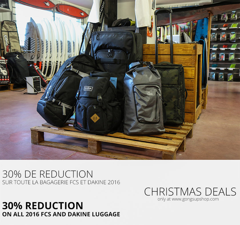 GEAR : 30% discount on FCS and Dakine luggage !!!