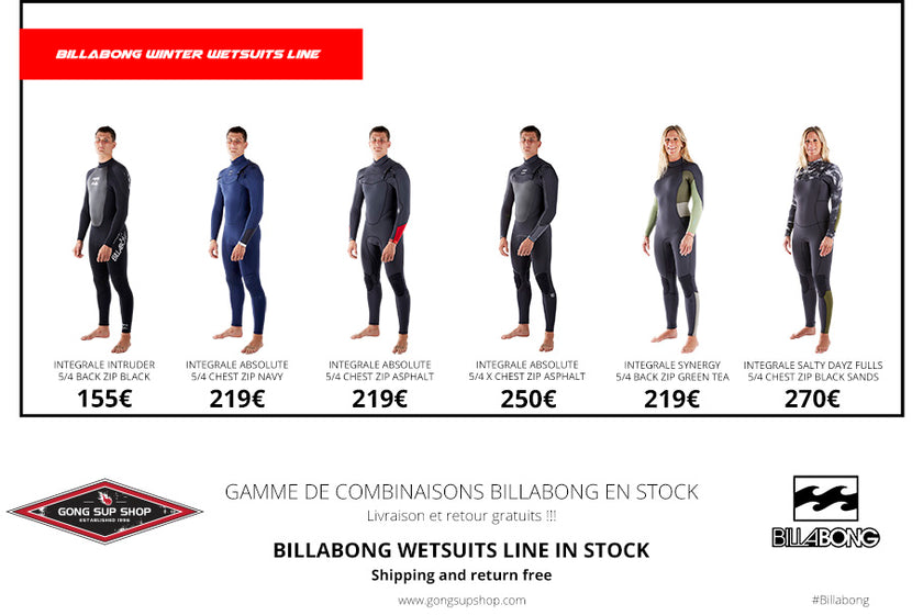 SHOP : Billabong wetsuits !!!