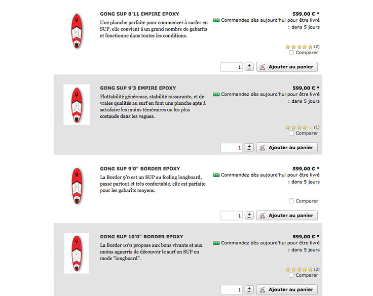 GEAR : epoxy SUP range !!!