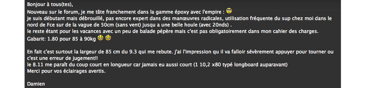 FORUM : 8'11 or 9'3 Empire !!!