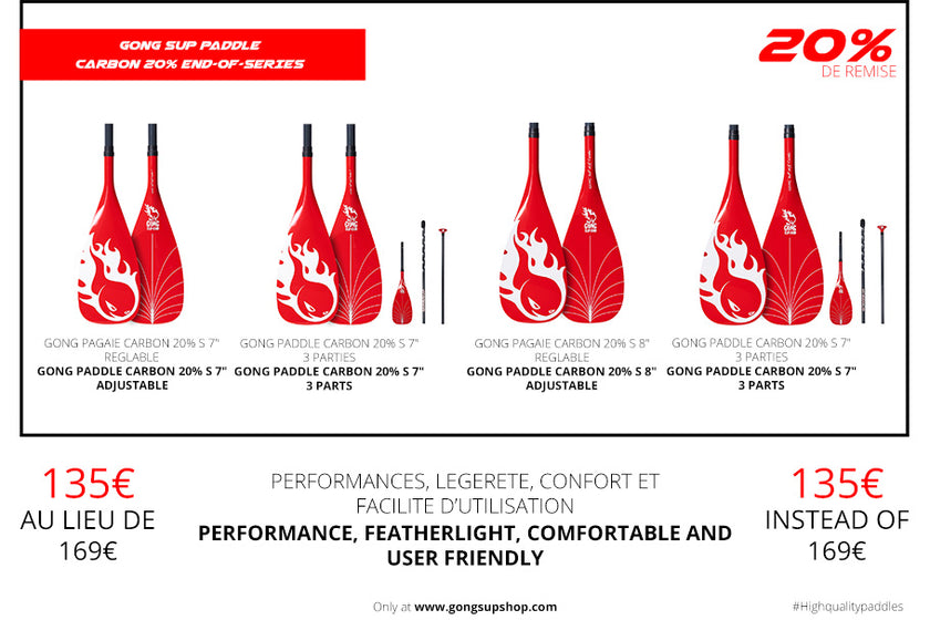 SHOP : great deals on 20% Carbon Paddles !!!
