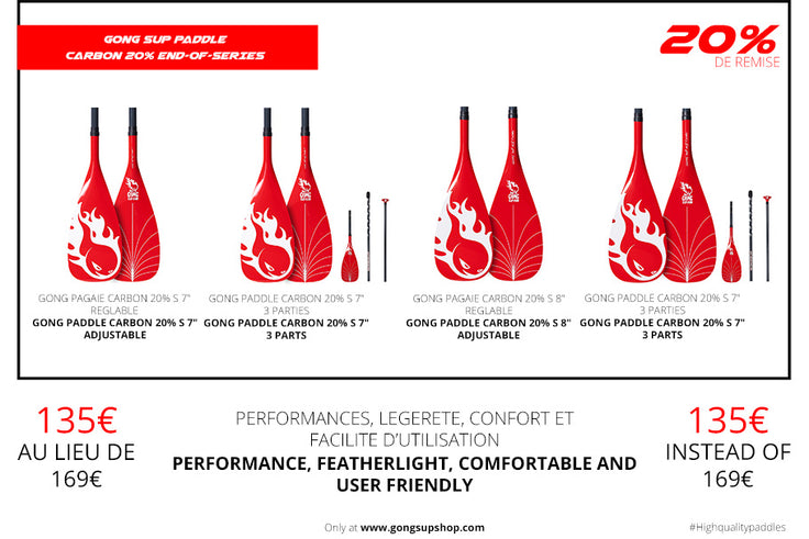 SHOP : great deals on 20% Carbon Paddles !!!