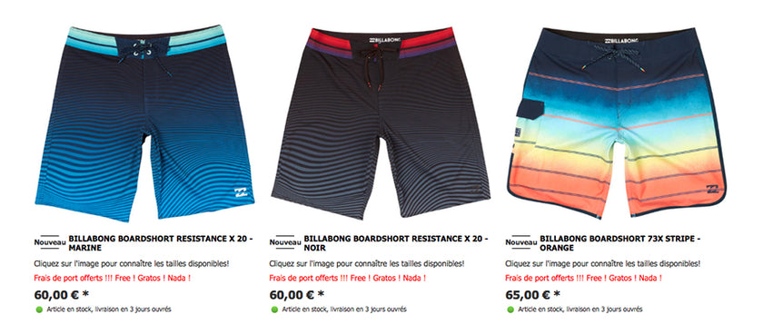 SHOP : new 2018 Billabong boardshorts in stock !!!