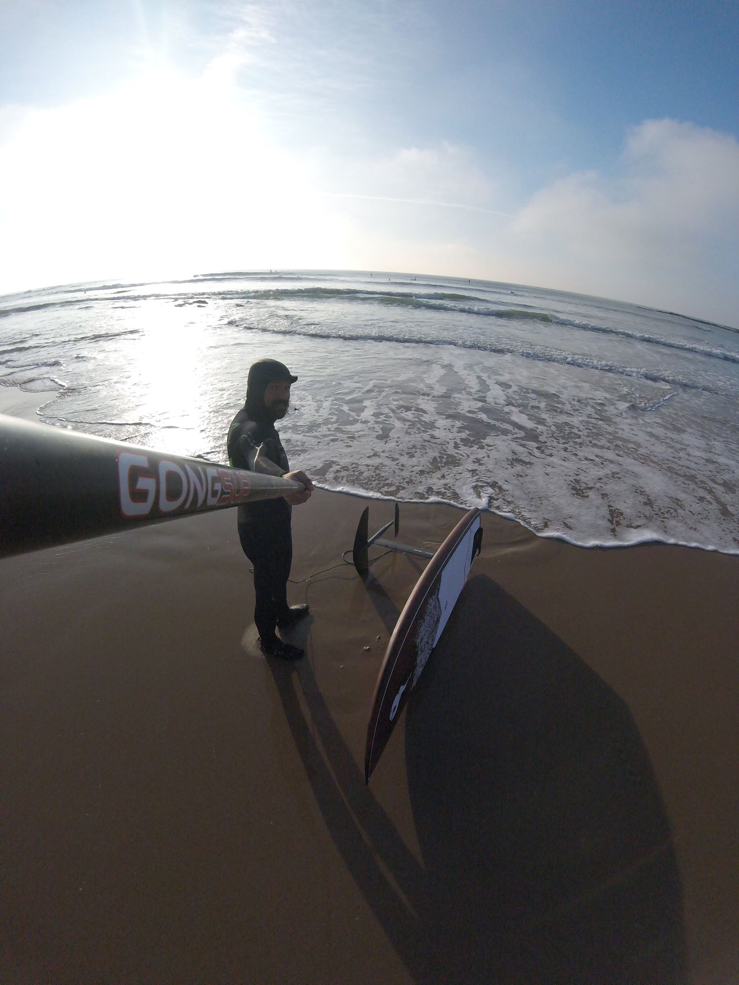 Foil surfing