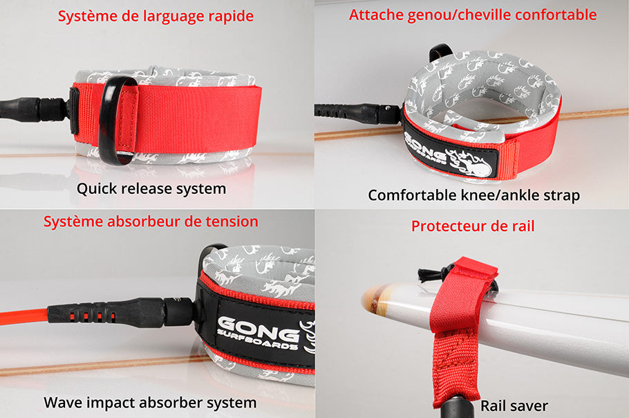 GEAR : GONG leash 10' !!!