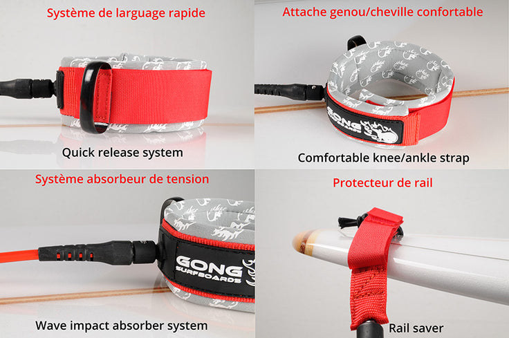 GEAR : GONG leash 10' !!!