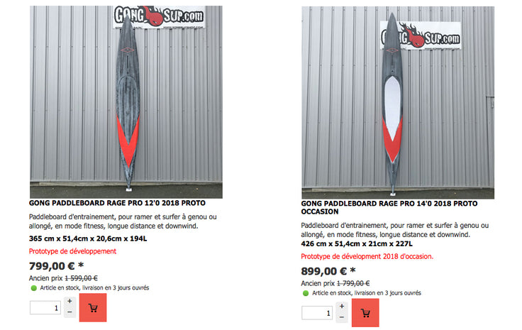 SHOP : second-hand paddleboards Rage PRO !!!