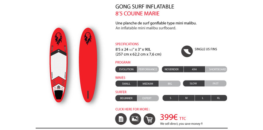GEAR : feedback 8'5 isurf !!!