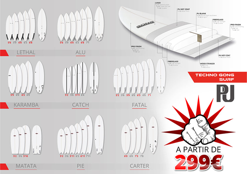 GEAR : new 2018 PU and EPS surf boards !!!
