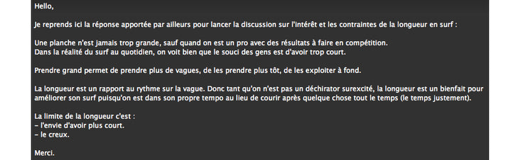 FORUM : short or long board !!!