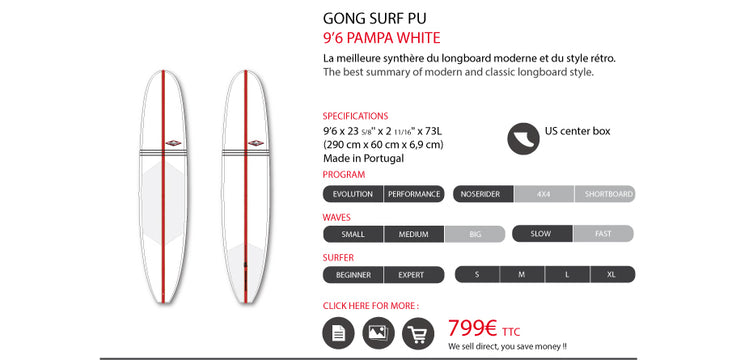 GEAR : 9'6 Pampa White PU !!!