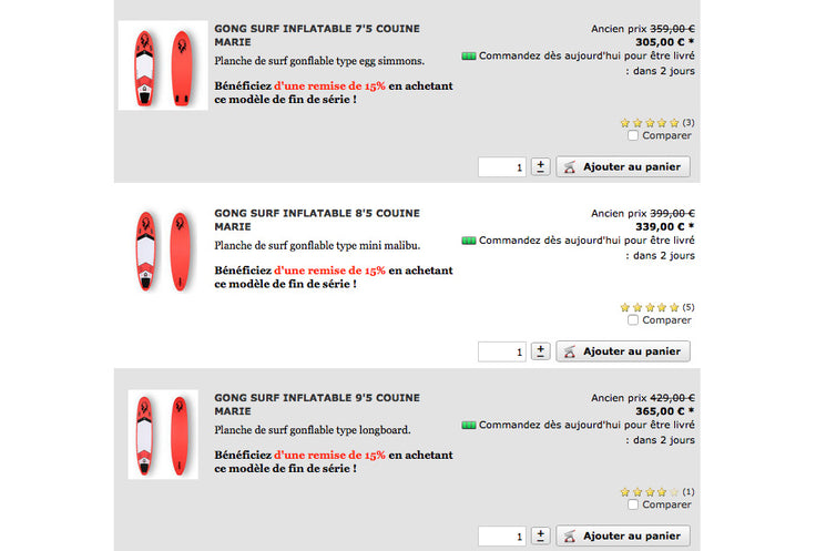 SHOP : 15% discount on 2015 isurf Couine Marie !!!