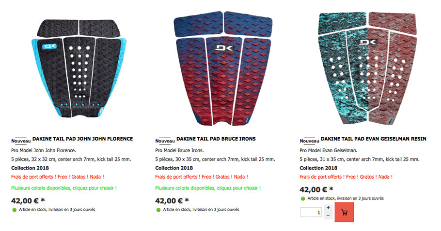 SHOP : Dakine tail pads in stock !!!