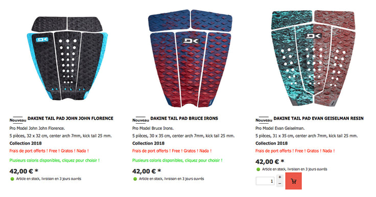 SHOP : Dakine tail pads in stock !!!