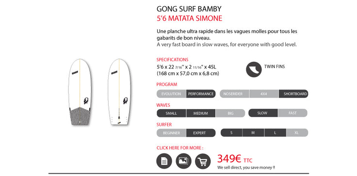 GEAR : new Matata Bamby surf !!!