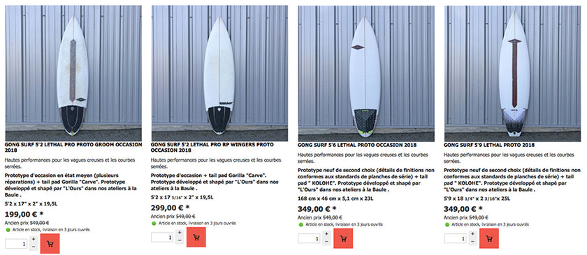 SHOP : custom surfboards made by l'Ours !!!