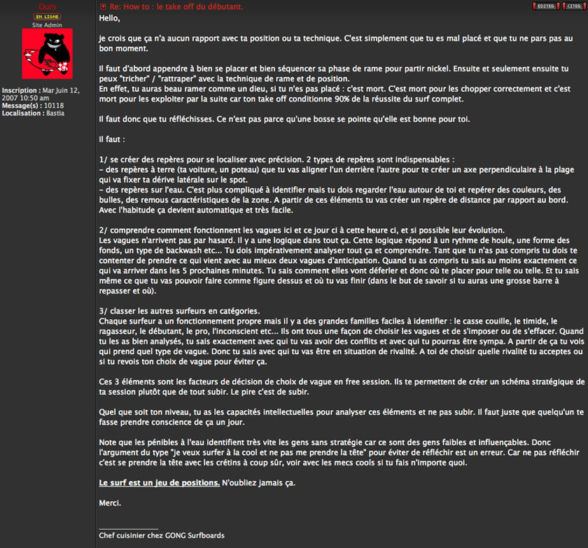 FORUM : how to take off !!!