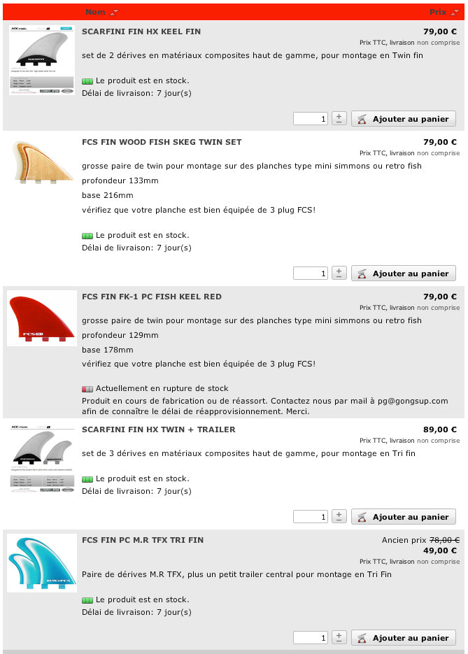 SHOP : twin fins addiction !!!