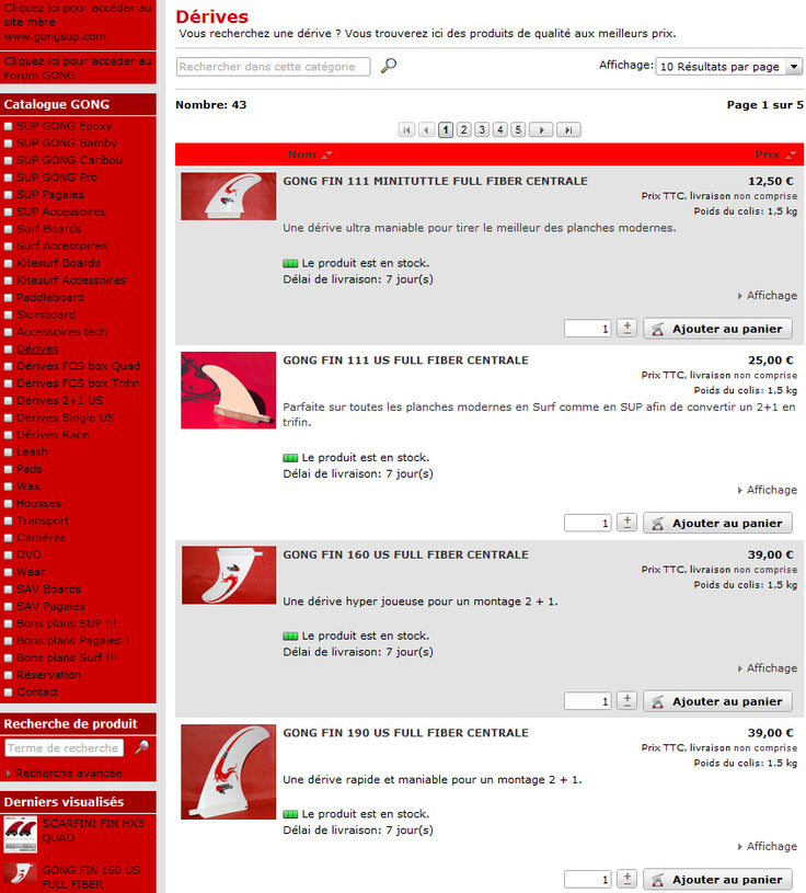 GEAR : dérives GONG disponibles !!!