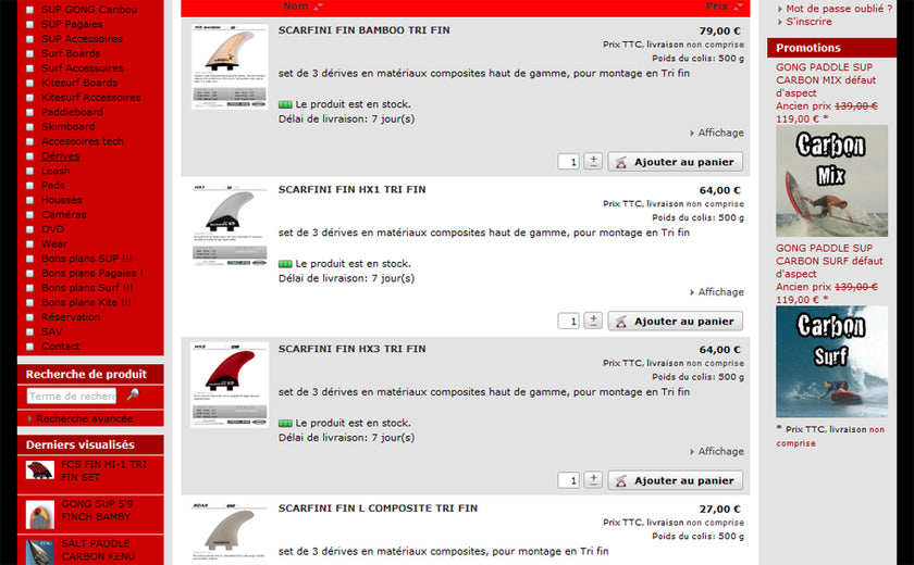 SHOP : les dérives Scarfini on line !!!