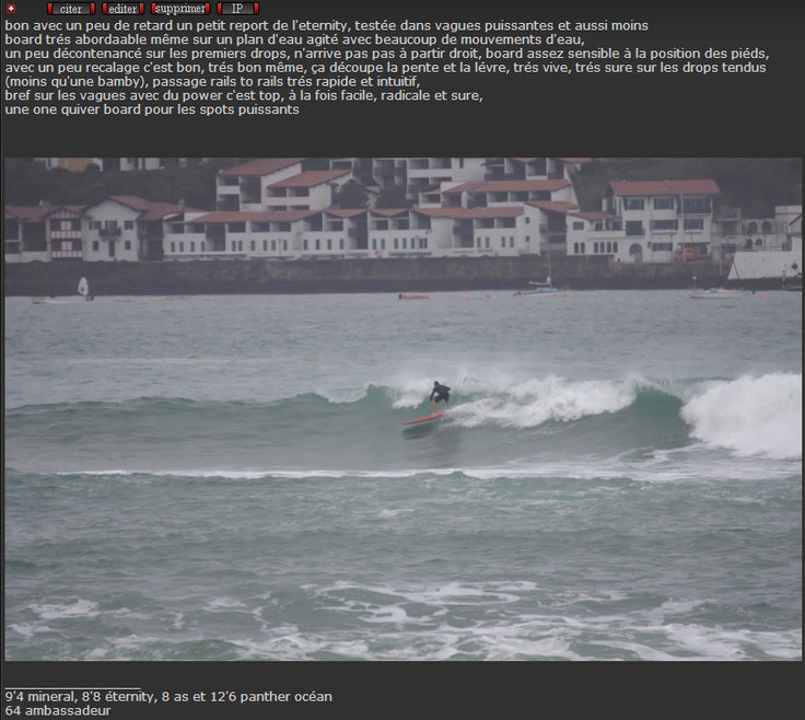 FORUM : test de l'Eternity 8'8 !!!