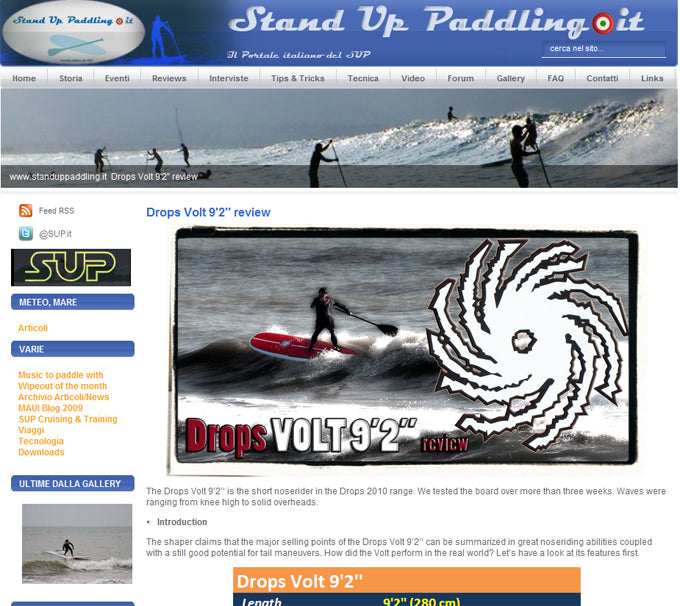 TEST : the Drops 9'2 review by standuppaddling.it !!!
