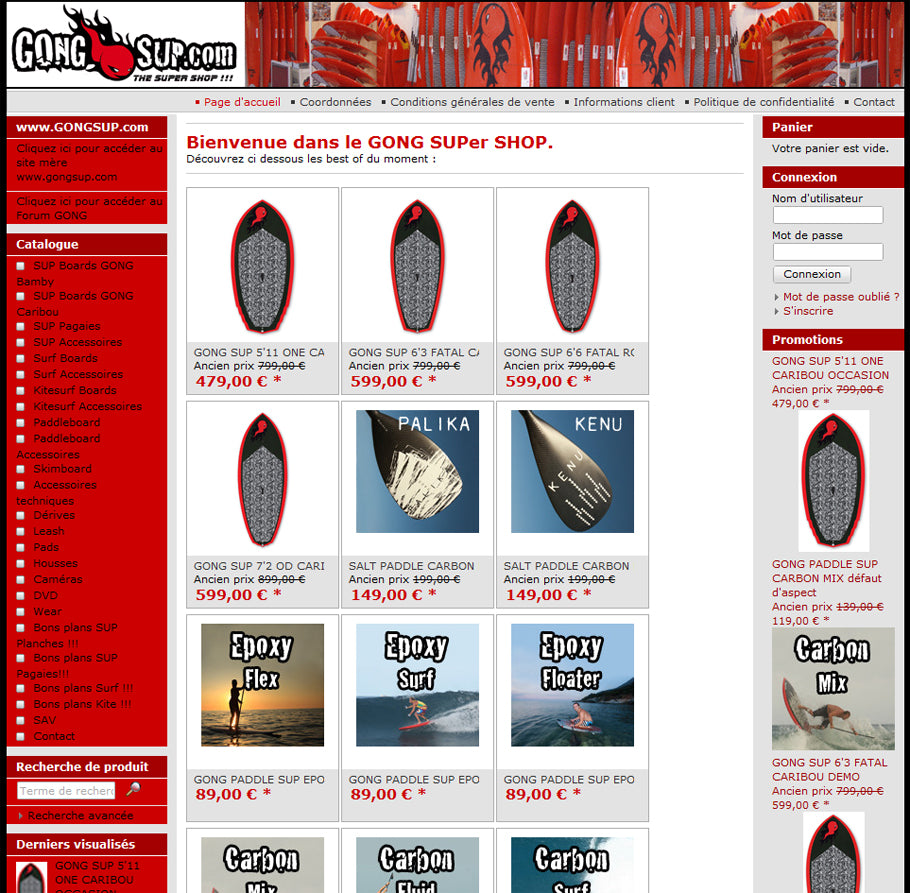 SHOP : mise à jour du shop GONG !!!