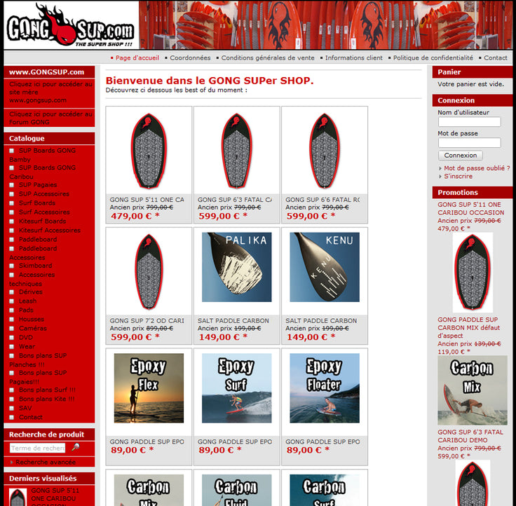 SHOP : mise à jour du shop GONG !!!