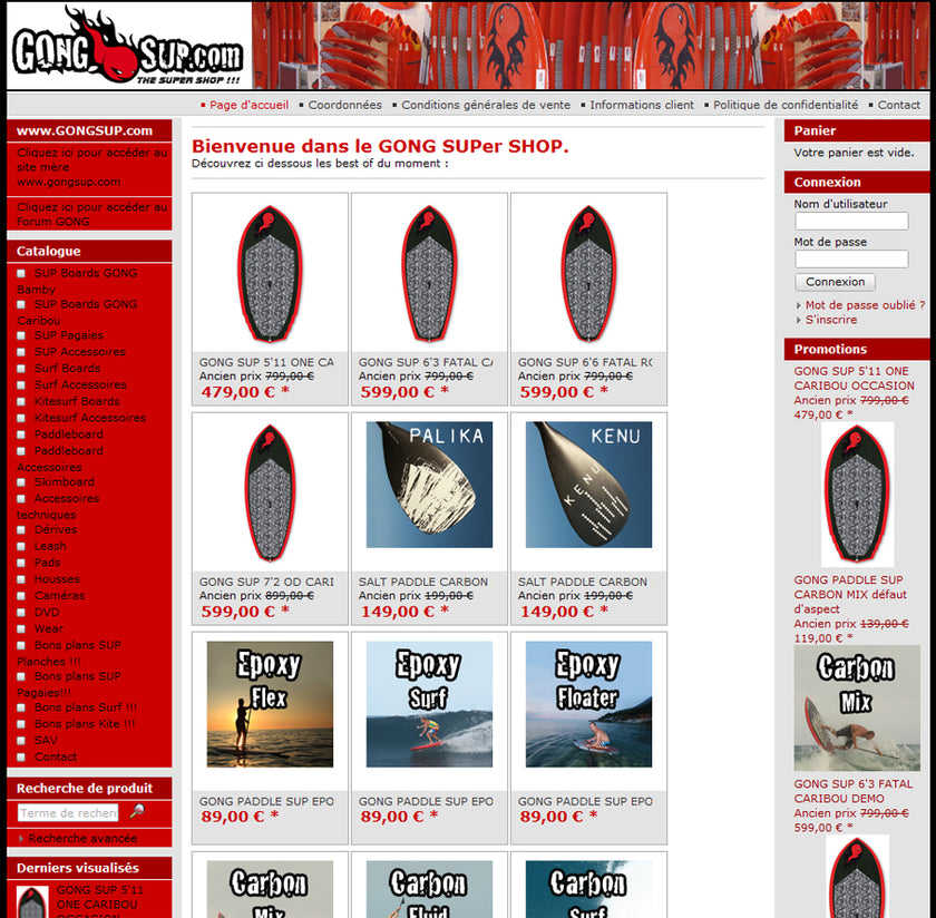 SHOP : mise à jour du shop GONG !!!