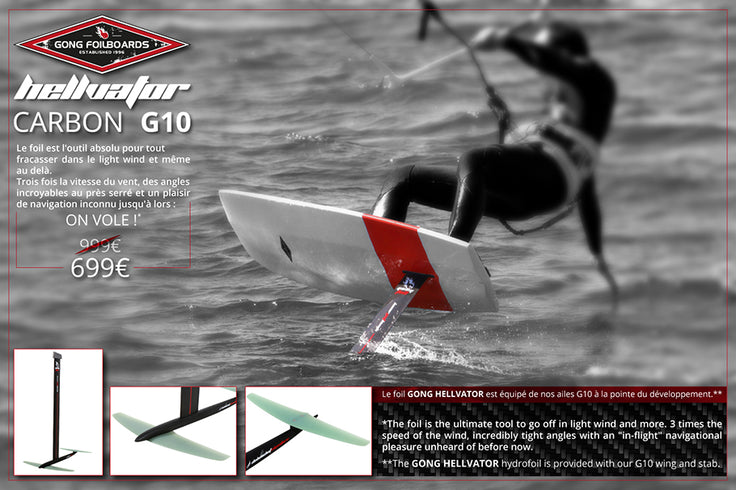 SHOP : 300€ reduction on kitefoil Hellvator G10 !!!